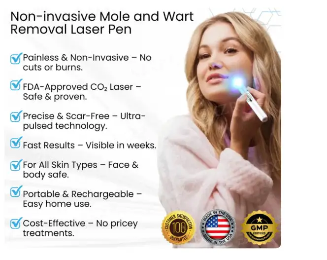Bikenda® PRO Non-Invasive Mole and Wart Removal Laser Pen